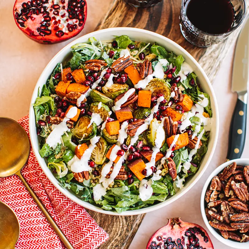 Winter Kale Caesar Salad