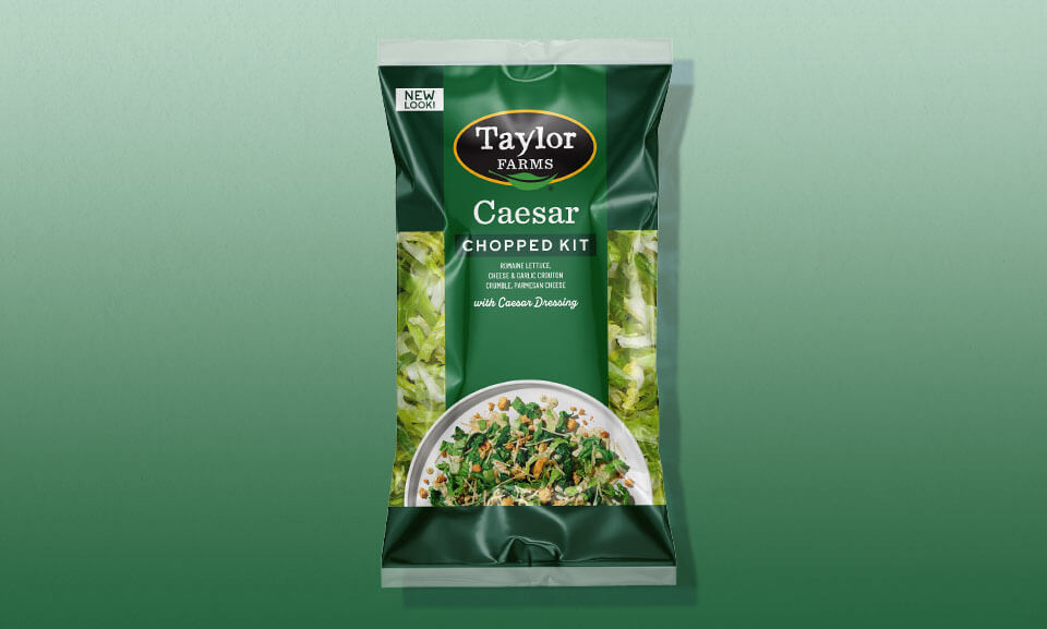 Caesar Chopped Salad Kit with fresh ingredients and vibrant colors, perfect for quick and healthy meals.