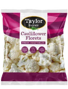 Fresh cauliflower florets for healthy meals and salads, packed with nutrients and low in calories.