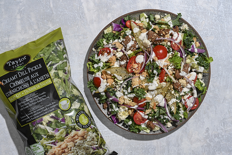 Creamy Dill Pickle Twisted Burger Bowl Recipe Taylor Farms