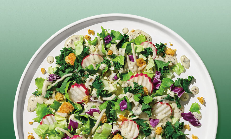 Dill pickle chopped salad kit featuring crisp vegetables and tangy dressing, perfect for a refreshing side dish.