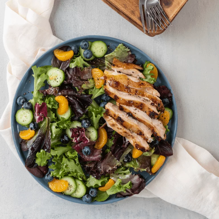 Fresh and Fruity Spring Mix Salad with Grilled Chicken Thighs Featured Image