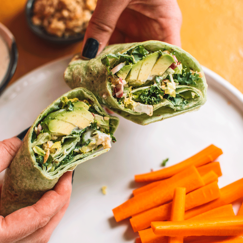 Kale Caesar Chopped Kit Wraps