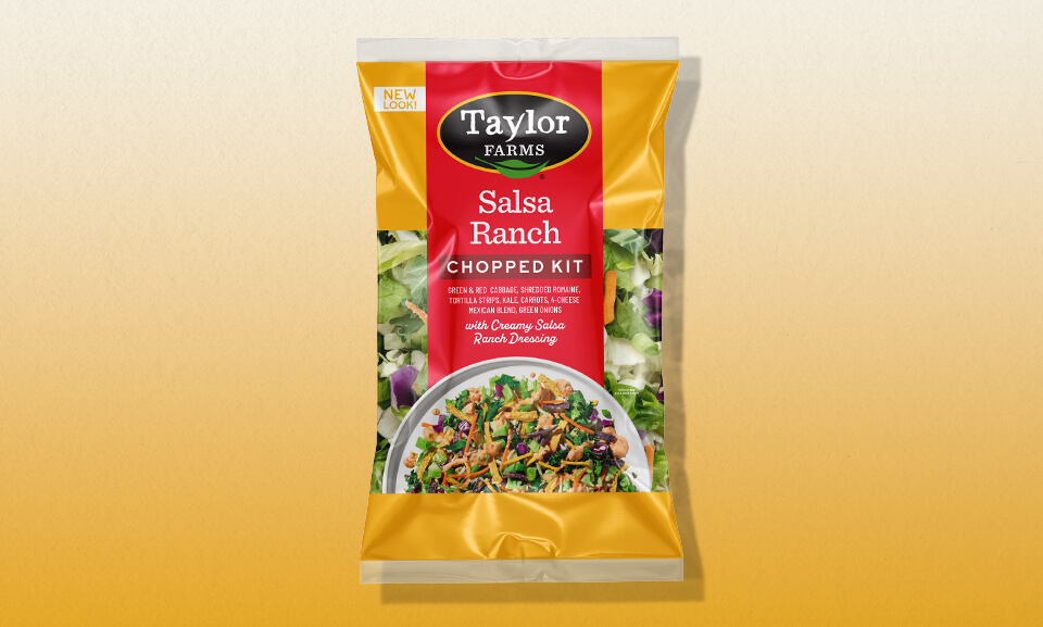 Salsa Ranch Chopped Kit featuring colorful vegetables and a vibrant dressing for fresh salads and easy meal prep.