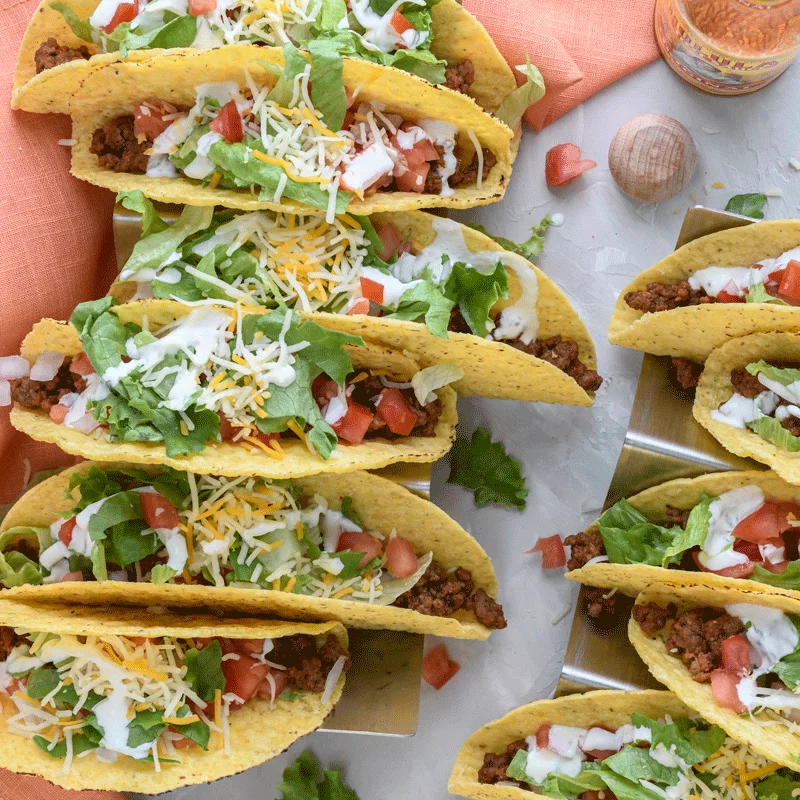 Simple Weeknight Tacos with Shredded Green Leaf Lettuce Featured Image