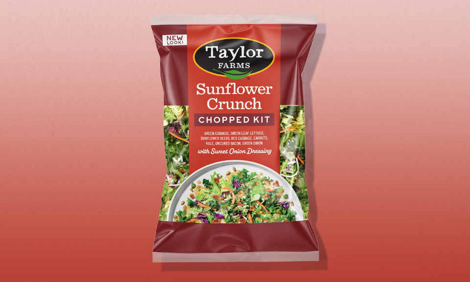 Colorful Sunflower Crunch Chopped Kit featuring fresh greens, sunflower seeds, and vibrant ingredients.