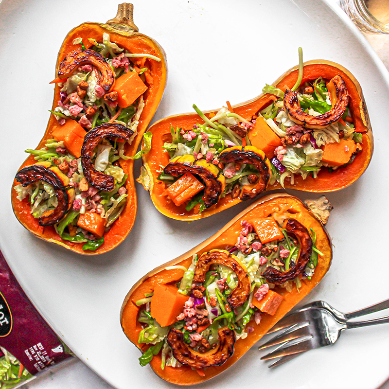 Maple Bourbon Bacon Squash Salad Featured Image