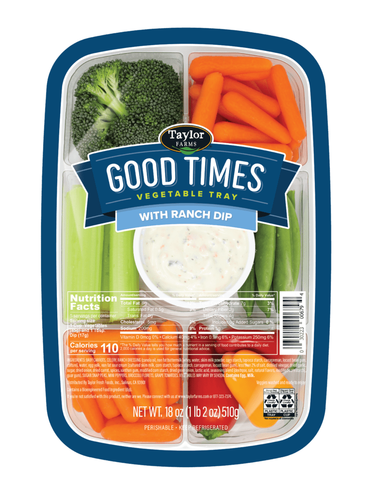 Vegetable Tray with Everything Ranch Dip 52oz Taylor Farms