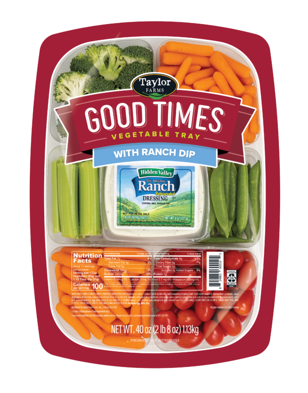 Vegetable Tray Snap Peas-Hidden Valley Ranch