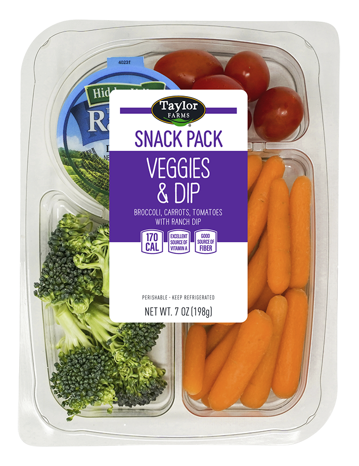 Veggies & Dip Snack Pack - Taylor Farms How To Pack A Can Of Dip