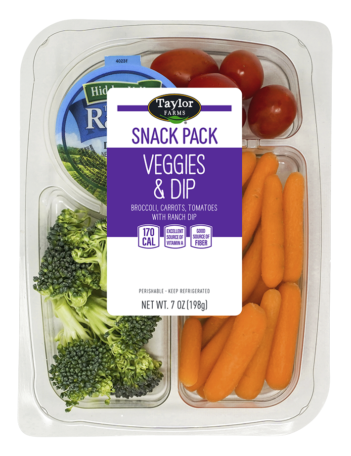 Veggies & Dip Snack Pack - Taylor Farms How To Pack A Can Of Dip