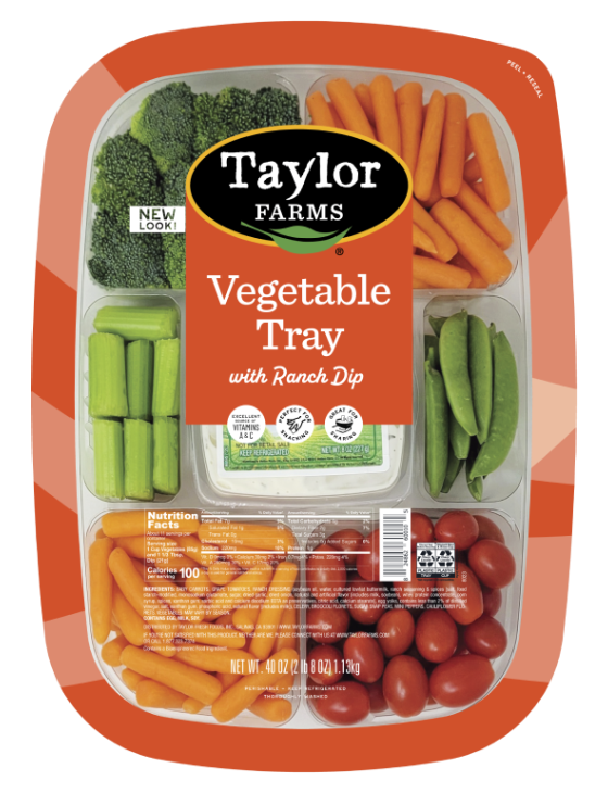 Taylor Farms Vegetable Try with Snap Peas and Hidden Valley Ranch