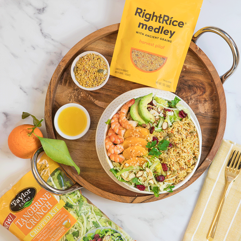 Tangerine Shrimp Pilaf Bowl