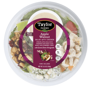 Taylor Farms Ranch Salad Ready-to-Eat Bowl with fresh greens, crunchy vegetables, and creamy dressing.