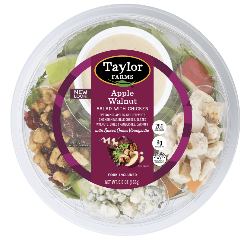 Taylor Farms Ranch Salad Ready-to-Eat Bowl with fresh greens, crunchy vegetables, and creamy dressing.