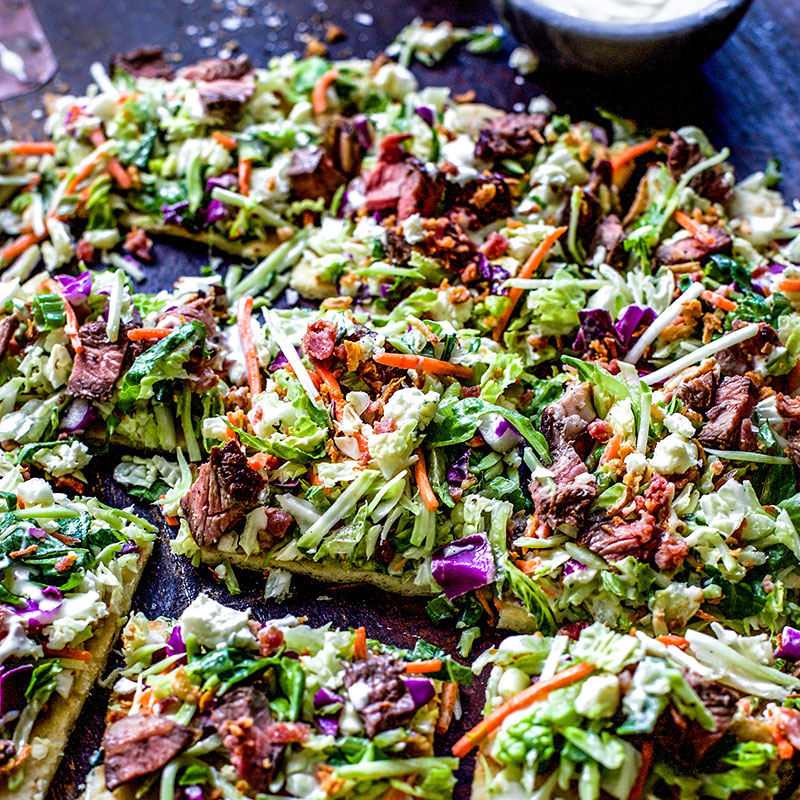 Grilled Steakhouse Salad Flatbread Featured Image