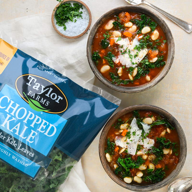 Tomato White Bean and Kale Soup Taylor Farms