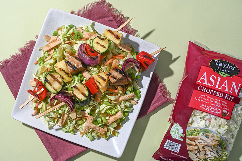 Asian Chopped Salad With Grilled Teriyaki Kebabs Header Image