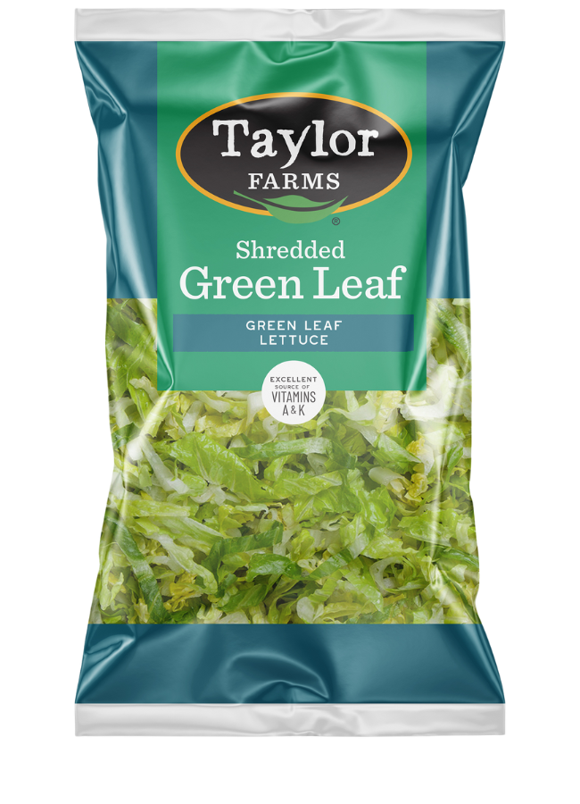 Shredded Green Leaf Product Bag