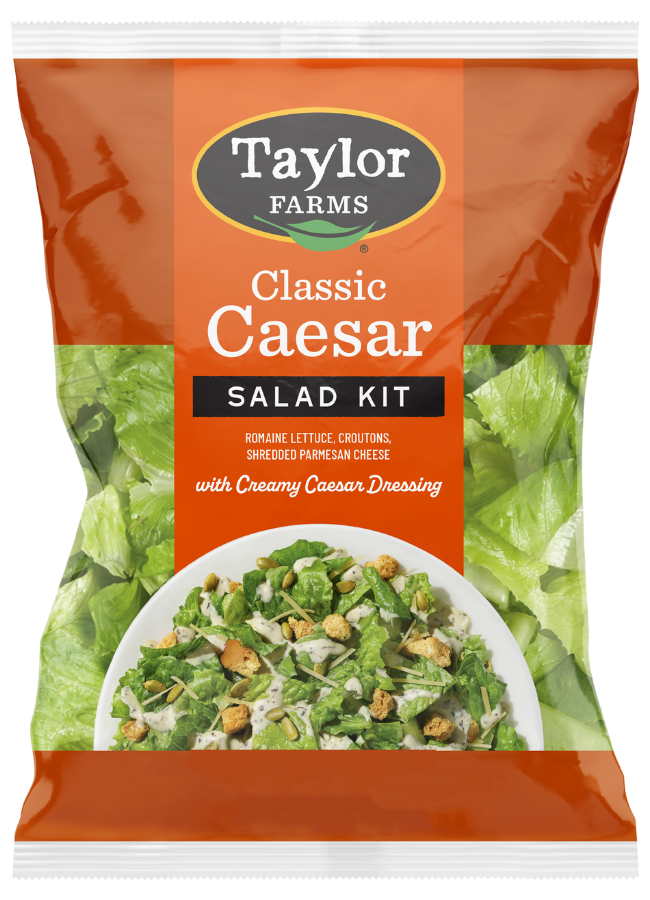 Taylor Farms Classic Caesar Salad Kit, ready in less than 3 minutes