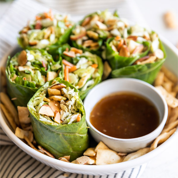 Asian Collard Green Wraps