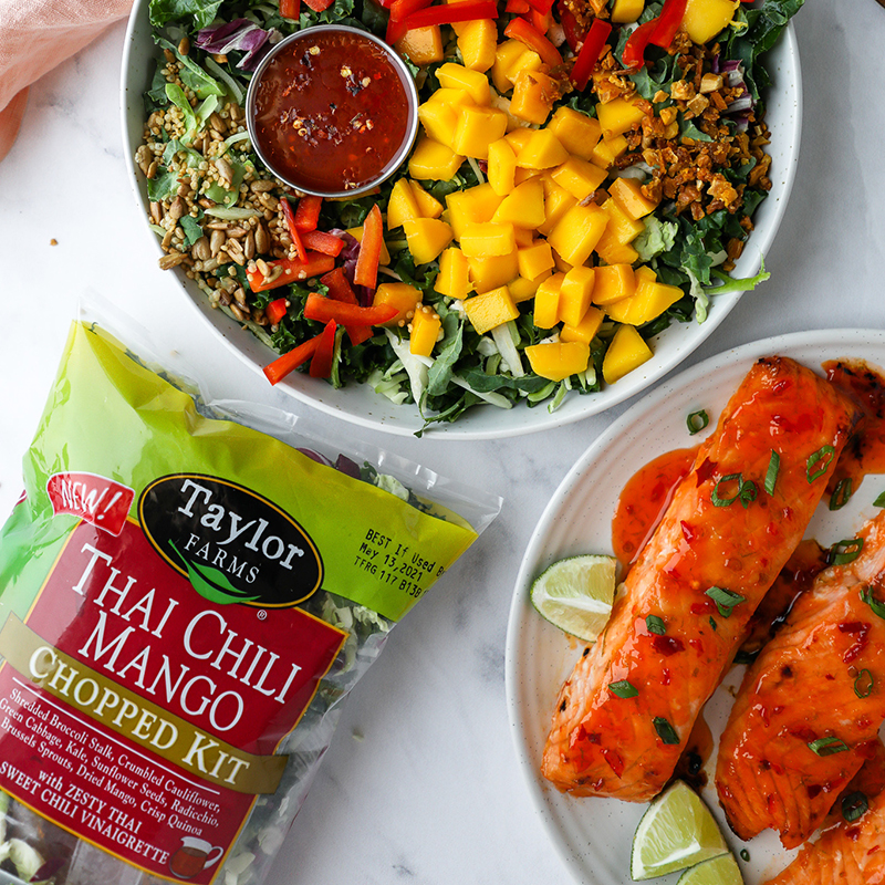 Sweet Thai Chili Salmon Salad Taylor Farms