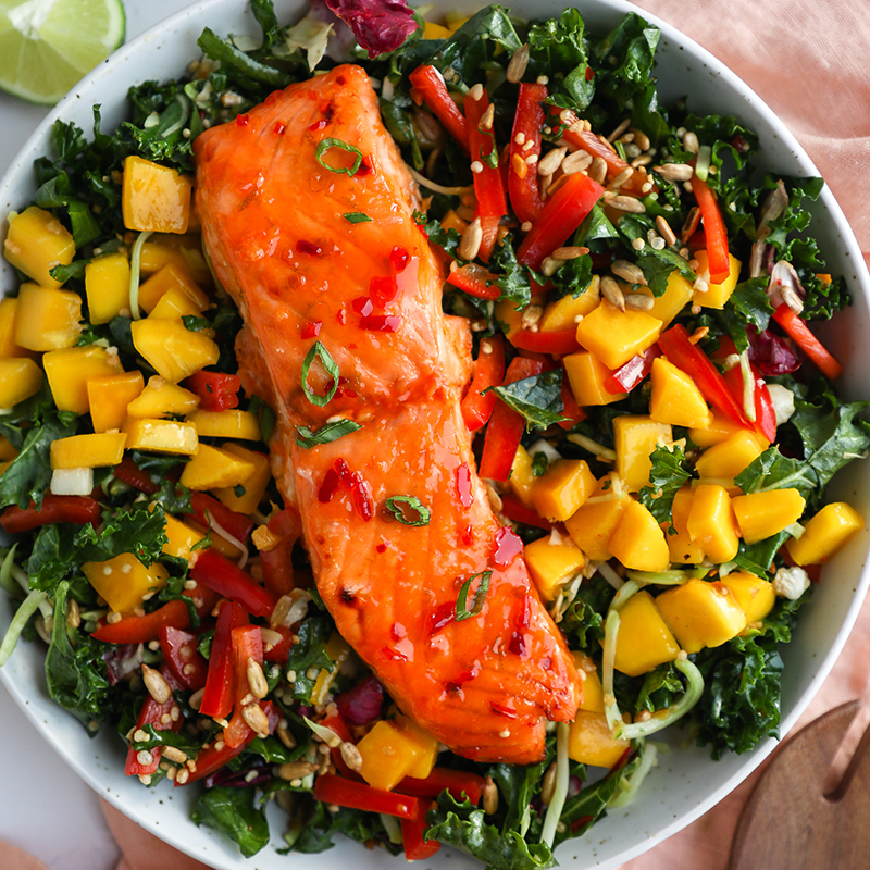 Sweet Thai Chili Salmon Salad