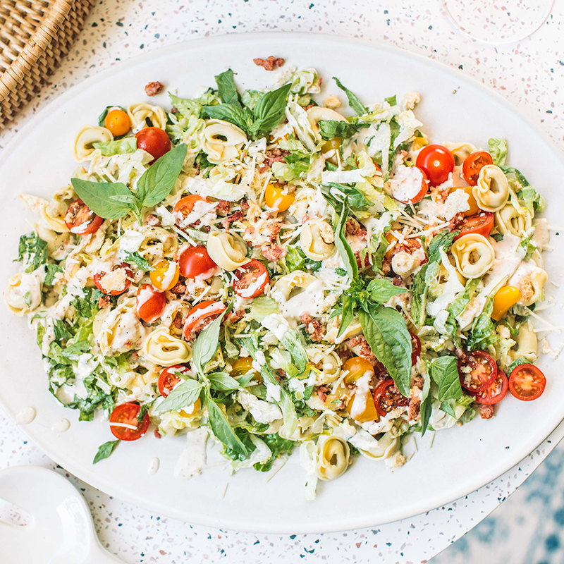 Bacon Caesar Tortellini Pasta Salad Recipe