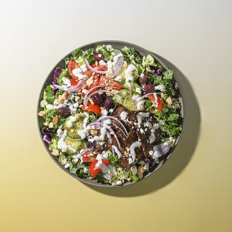 Creamy Dill Pickle Gyro Salad Featured Image