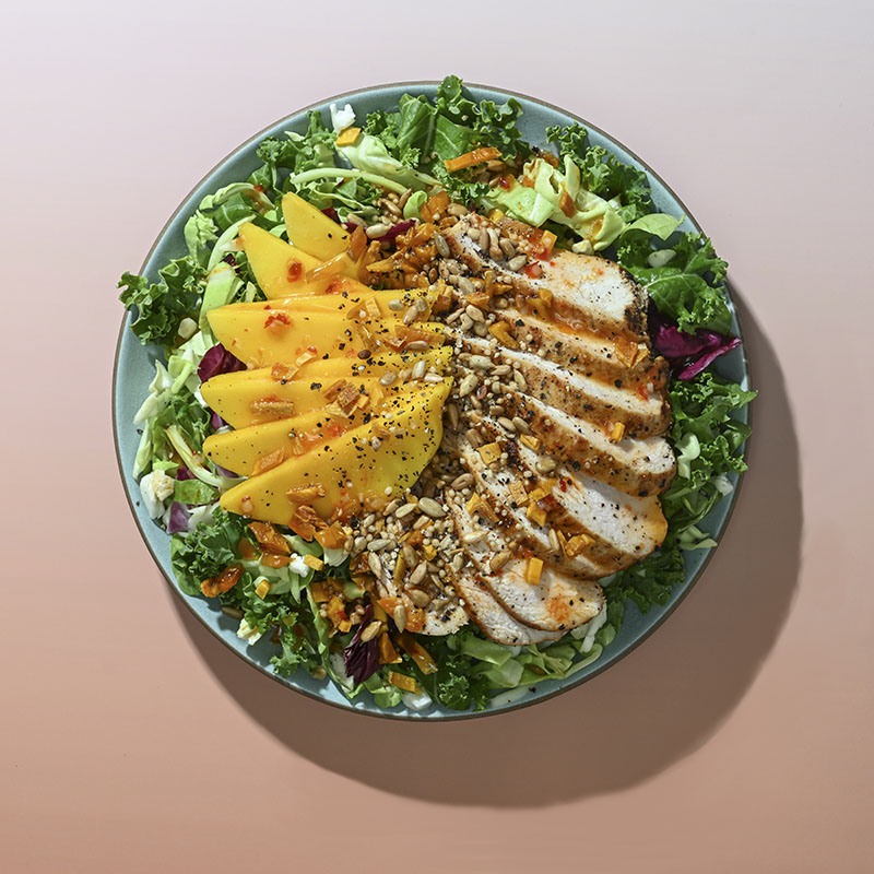 Spicy Chicken Mango Salad Header Image