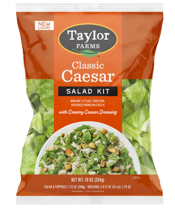 Taylor Farms Classic Caesar Salad Kit, ready in less than 3 minutes