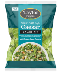 Taylor Farms Mexican Style Caesar Salad Kit, ready in less than 3 minutes