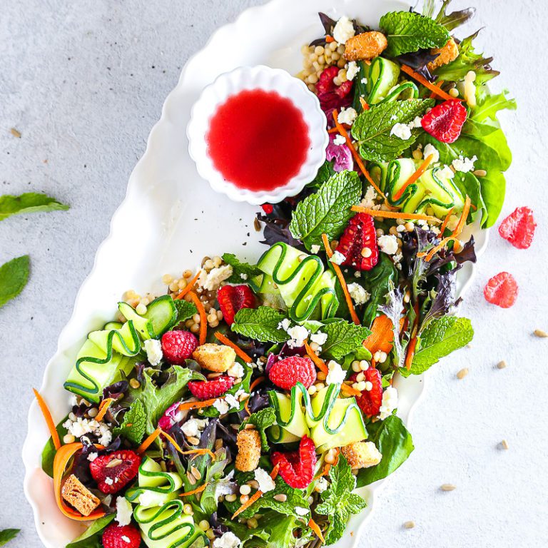 Raspberry Crisp Cous Cous Salad Featured Image