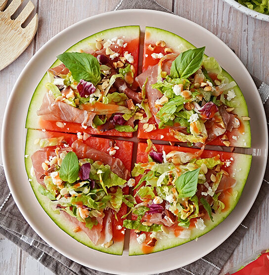 One in A Melon Salad "Pizza" Featured Image