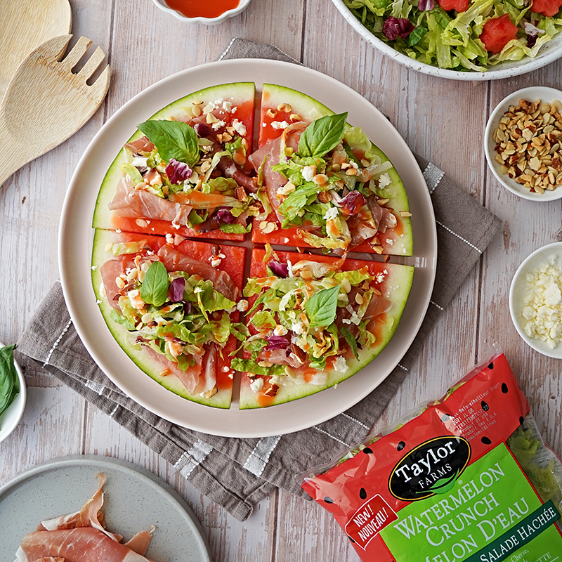 One in A Melon Salad "Pizza" Featured Image