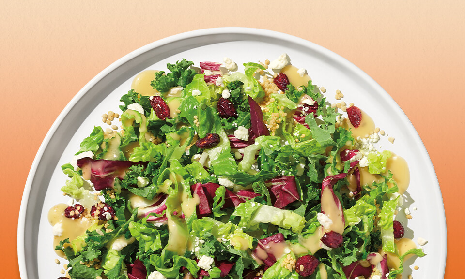 Organic Honey Citrus Chopped Salad Kit with fresh greens and vibrant citrus toppings.