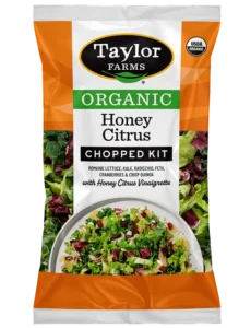 Organic Honey Citrus salad mix featuring fresh greens, vibrant citrus slices, and a bright, appealing presentation.