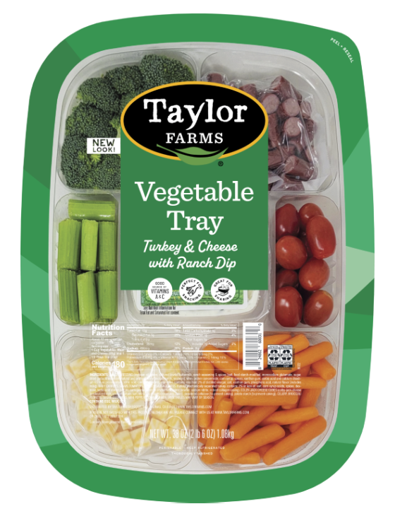 Taylor Farms Vegetable Tray with Turkey and Cheese