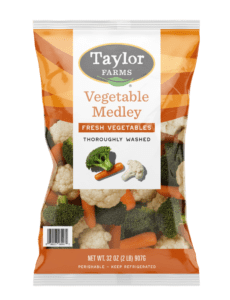 Fresh Taylor Farms Veggie Medley 2lb package featuring a colorful mix of vegetables for healthy meals.