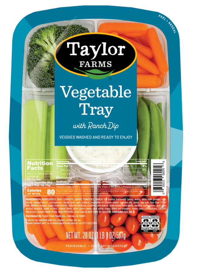 Organic mixed salad greens in a vibrant packaging from Taylor Farms.