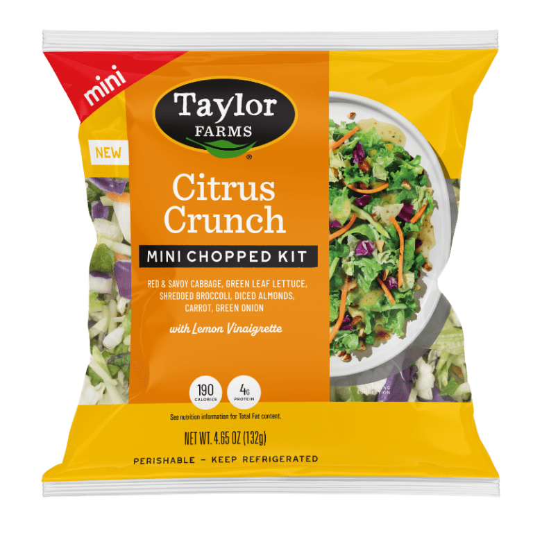 Citrus Crunch Chopped Mini Kit with fresh vegetables and citrus dressing.