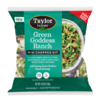 Taylor Farms Green Goddess Ranch Mini Chopped Salad Kit featuring fresh greens and vibrant vegetables.