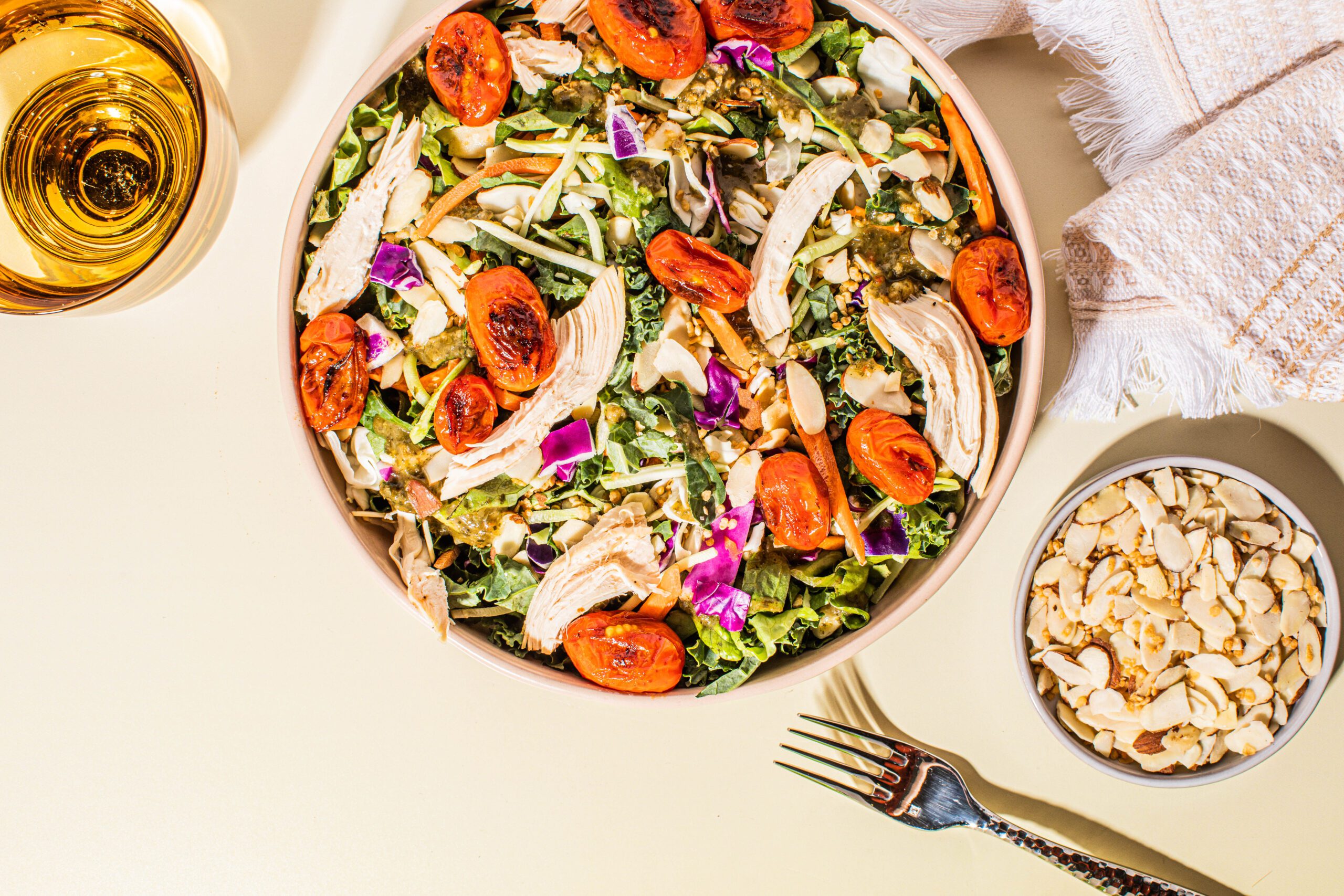 Taylor Farms Chimichurri Chicken and Blistered Tomatoes Salad in a bowl