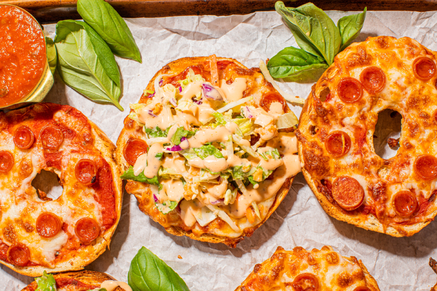 Air Fryer Pizza Ranch Bagels