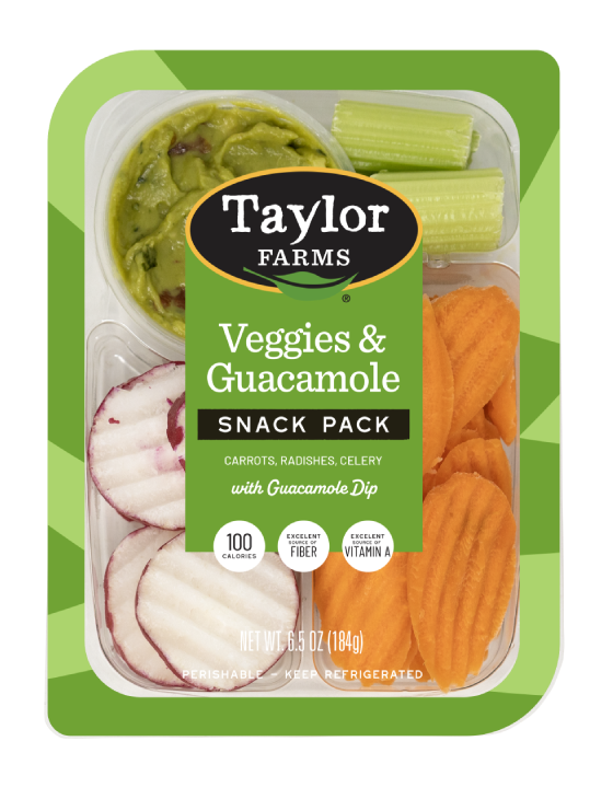 Veggies and Guacamole Snack Pack