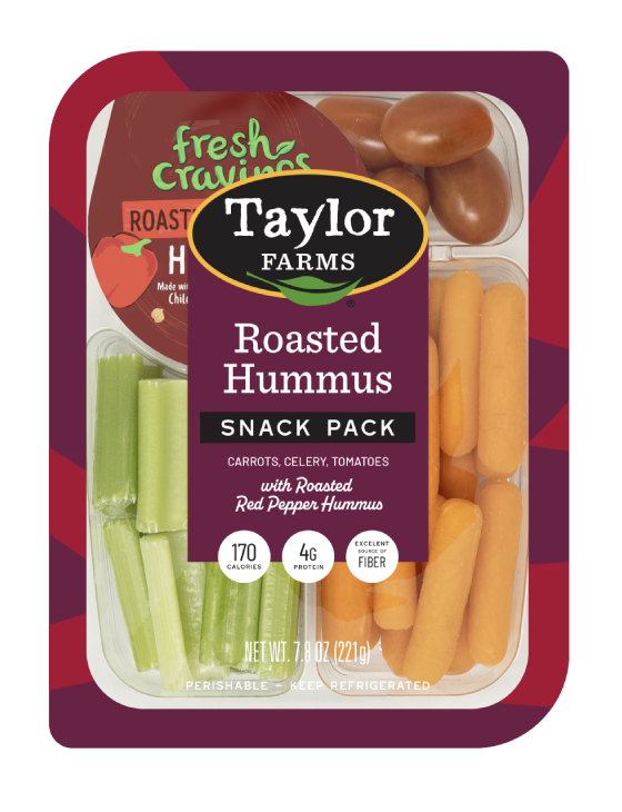 Veggies with Roasted Red Pepper Hummus Snack Pack