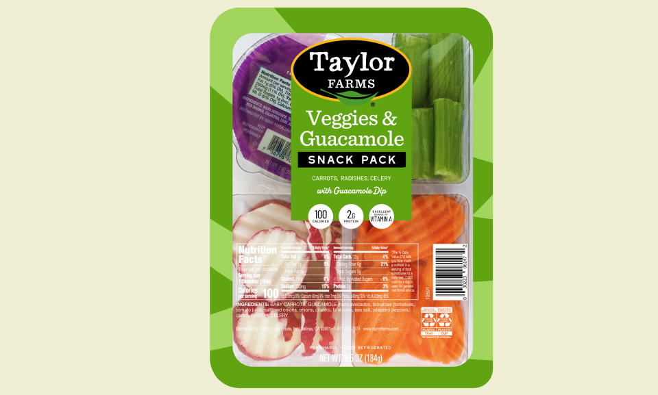 Fresh veggies and guacamole served as a healthy snack option.