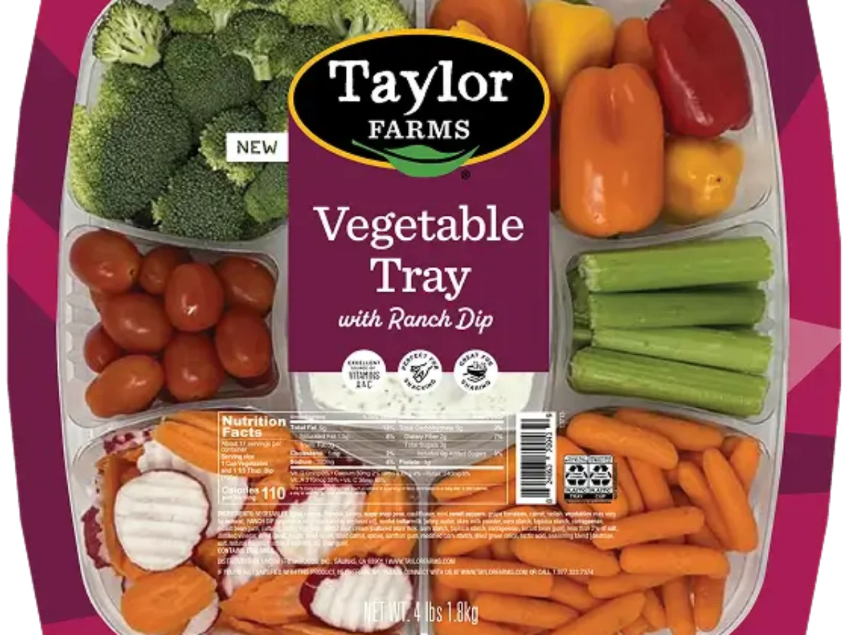 Large Vegetable Tray with Ranch Dip - 4 lbs - Taylor Farms