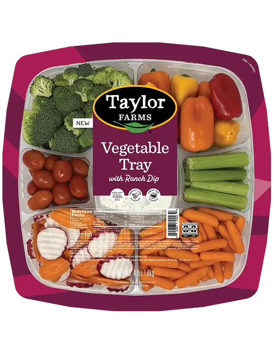 Large Vegetable Tray with Ranch Dip – 4 lbs