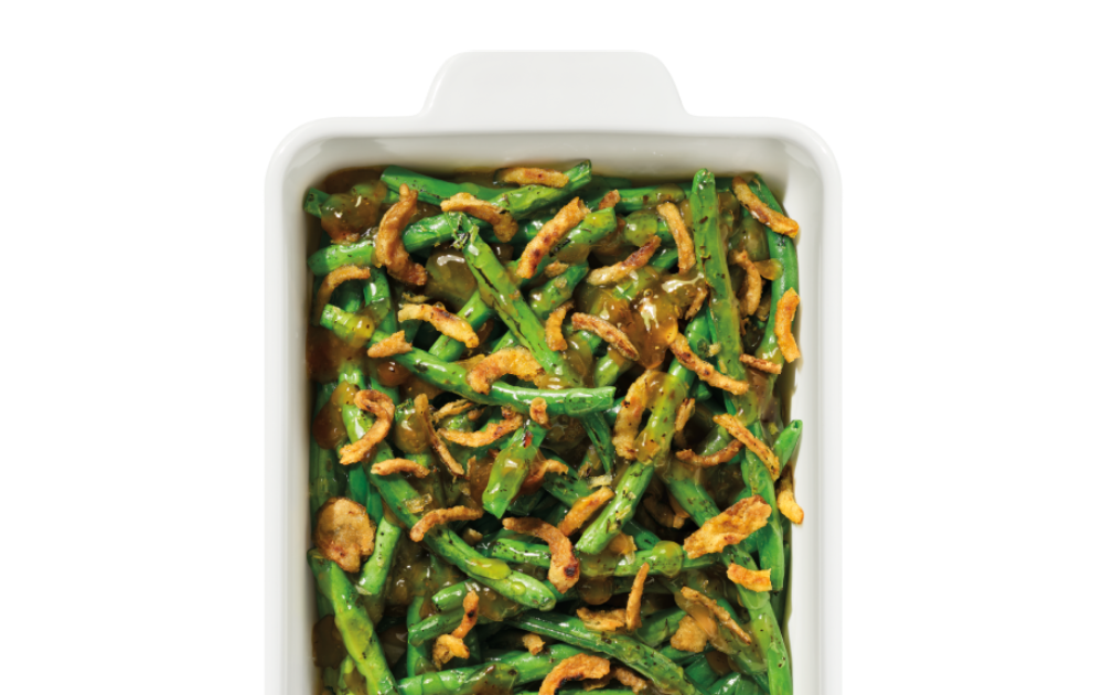Roasted French onion green beans from Taylor Farms, perfectly cooked and ready to serve.